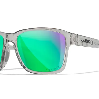 Okulary TREK CAPTIVATE™ Polarized Green Mirror / Gloss Crystal Light Grey Wiley X