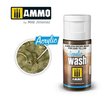 Ammo: Acrylic Wash - Brown Wash for Dark Yellow