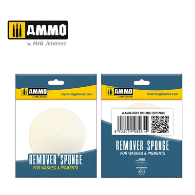 Ammo: Remover Sponge for Washes & Pigments - Round Sponge (1)