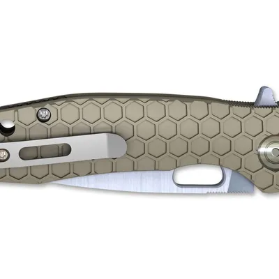 Nóż Honey Badger Flipper D2 Medium Tan