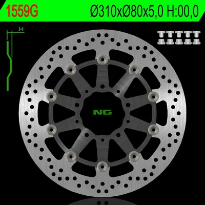 NG Tarcza hamulcowa (PŁYWAJĄCA) przód KAWASAKI Z 1000 ABS 15-17 / Z 1000 15-17 / ZX6R 13-17 / Z800 12-18 / GTR 1400 07-18 / ZZR 1400 06-18