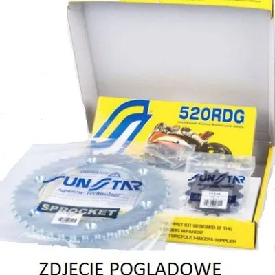 SUNSTAR Zestaw napędowy KAWASAKI Z 750 04-12 / Z 750R 11-12  [15/43] [112] [DG-Ring]