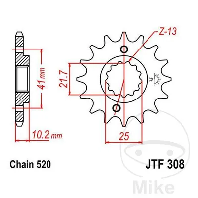 Zębatka przednia JT JTF308.16 (16Z)