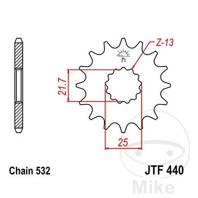 Zębatka przednia JT JTF440.14 (14Z)