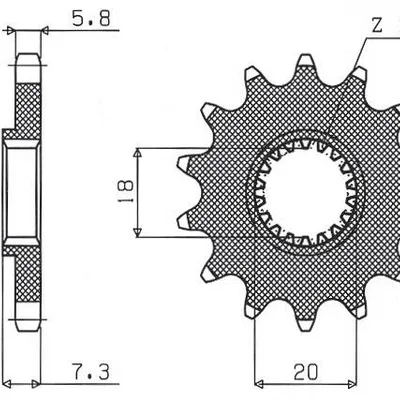 SUNSTAR Zębatka przednia stalowa SUZUKI RM 125 92-07 / RMZ 250 10-12 [12]