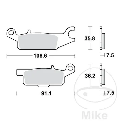 TRW Lucas Klocki hamulcowe KH445 (GRUBOŚĆ 7,5MM) offroad - Spiek metaliczny