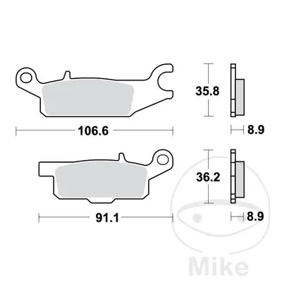 TRW Lucas Klocki hamulcowe KH445 (GRUBOŚĆ 8,9MM) offroad - Spiek metaliczny