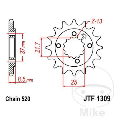 Zębatka przednia JT JTF1309.13 (13Z)