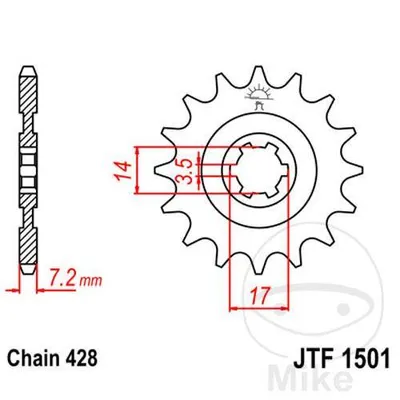 Zębatka przednia JT JTF1501.12 (12Z)