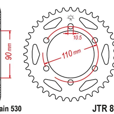 JT Zębatka tylna stalowa [32 zębów] YAMAHA XS 650 75-81