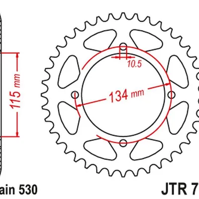 JT Zębatka tylna stalowa [48 zębów] CAGIVA ELEFANT 650/750 85-89 / DUCATI 650/750 INDIANA CUSTOM 87-90