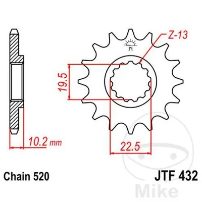 Zębatka przednia JT JTF432.11 (11Z)