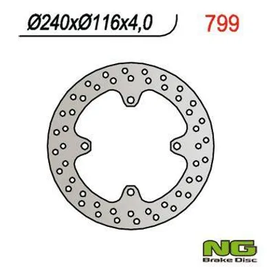 NG Tarcza hamulcowa tył KAWASAKI KX 125/250 03-08 / KXF 250 04-19 / 450 05-19 / SUZUKI RMZ 250 04-06