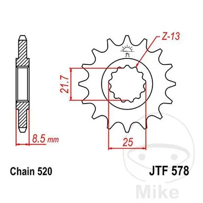 Zębatka przednia JT JTF578.14 (14Z)