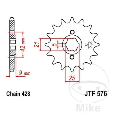 Zębatka przednia JT JTF576.18 (18Z)