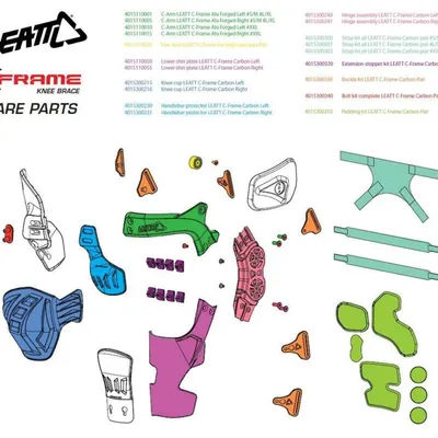 LEATT ZESTAW REGULACYJNY DO OCHRANIACZY KOLAN C-FRAME CARBON ORAZ PRO CARBON