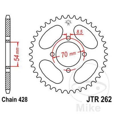 Zębatka tylna stalowa JT JTR262.40 ilość zębów 40Z