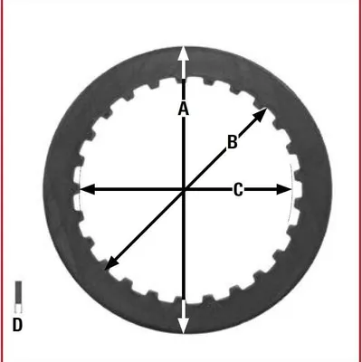 TRW Lucas PRZEKŁADKI TARCZ SPRZĘGŁOWYCH SUZUKI GSF 650 (07-11), GSX 650F 08-12