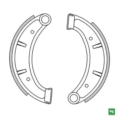 Szczęki hamulcowe Husqvarna CR 240/250 83-86 / TE 510 84-87 / WR 125 /240/250 83-86 / WR 400 85 / WRE 125 83-87 / WRE 240/250 83 /  Newfren