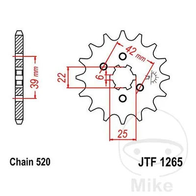 Zębatka przednia JT JTF1265.13 (13Z)