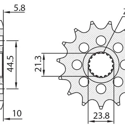 SUNSTAR Zębatka przednia stalowa SUZUKI RMZ 450 08-12 [14]