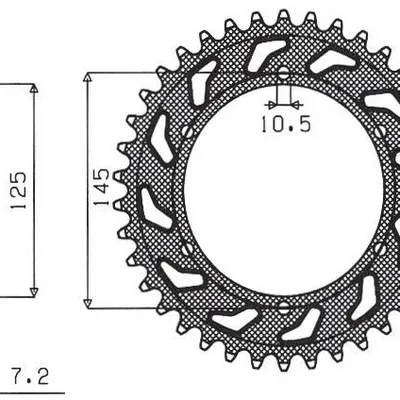 SUNSTAR Zębatka tylna stalowa YAMAHA TDM 850 96-98 [42]