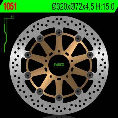 NG Tarcza hamulcowa (PŁYWAJĄCA) przód DUCATI 749/848/999/1000/1100 02-17