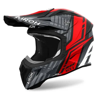 Kask cross Airoh Aviator Ace 2 Proud czarny,czerwony / matowy