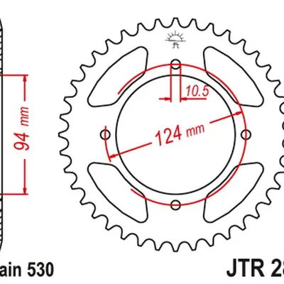 JT Zębatka tylna stalowa [37 zębów] HONDA CB 500F/K 78-80