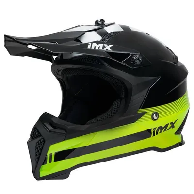 Kask cross IMX FMX-02 czarno zielony fluo