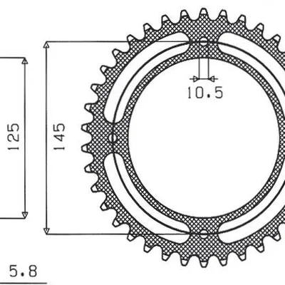 SUNSTAR Zębatka tylna stalowa YAMAHA XTZ 660 TENERE 96-00 [46]