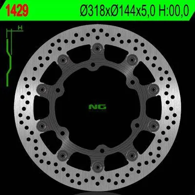 NG Tarcza hamulcowa (PŁYWAJĄCA) przód HONDA VF 750C 94-04 / ST 1100 91-01 / VT 1100C 92-98 / TRIUMPH 900