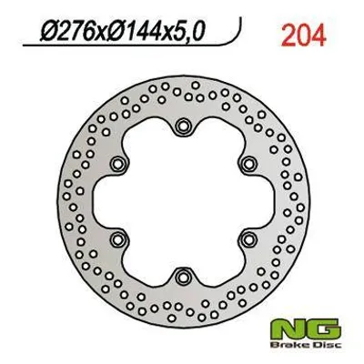 NG Tarcza hamulcowa przód/tył HONDA CBR 600F 87-94 / XL 600V TRANSALP 87-96 / X4 97-99 NT 650V DEAUVILLE 98-12 CBX /VT/FJS/VF / CBR 125R 03-09 / TRIUMH TIGER 900 93-98 276X144X5