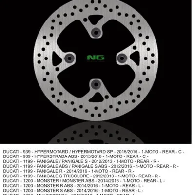 NG Tarcza hamulcowa tył DUCATI MULTISTRADA 1200 10-16 / MONSTER 1200 14-16 / HYPERMOTORAD