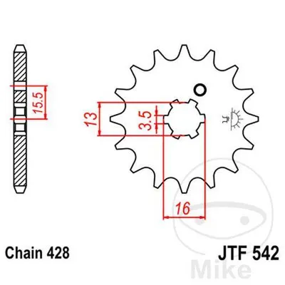 Zębatka przednia JT JTF542.15 (15Z)