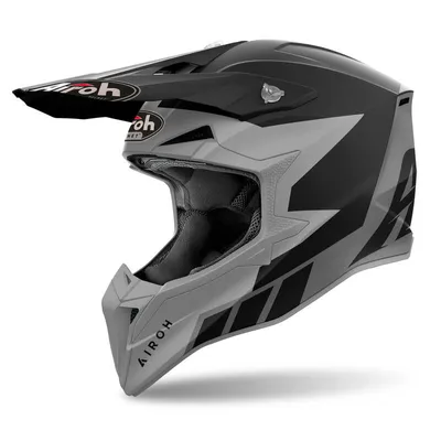 Kask cross Airoh Wraaap Reloaded szary,czarny / matowy