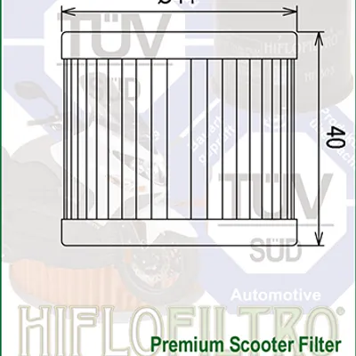 HIFLO FILTR OLEJU HF 971 SUZUKI BURGMAN 125/150/200/400