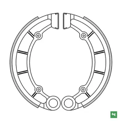 Szczęki hamulcowe Kawasaki KLF 300 BAYOU 89-05 / KVF 300 PRIARE 99-01 / KLF 400 BAYOU 93-98 / KVF 400 PRAIRIE 99-01 / H1/KH1 500 73-75  Newfren