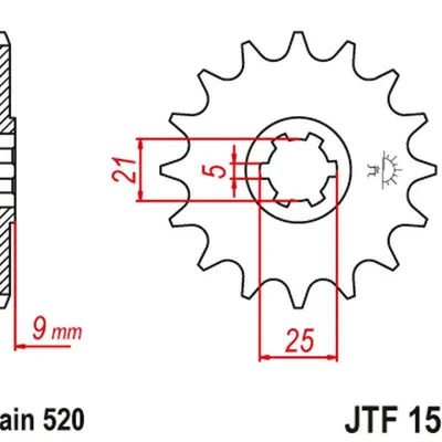 JT Zębatka przednia [13 zębów] KAWASAKI KXT 250 87