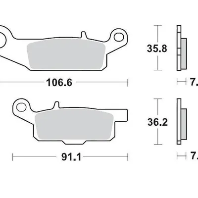 Moto-Master Klocki hamulcowe prawy przód YAMAHA YFM 700 GRIZZLY