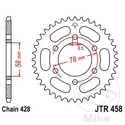 Zębatka tylna stalowa JT JTR458.36 ilość zębów 36Z