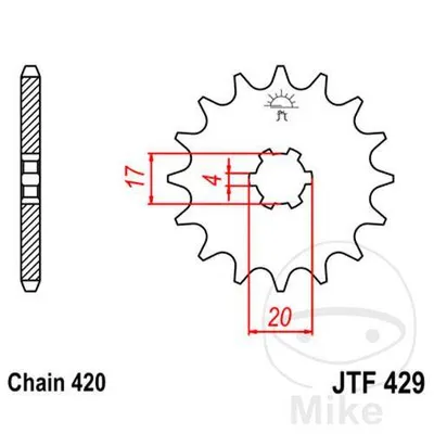 Zębatka przednia JT JTF429.12 (12Z)