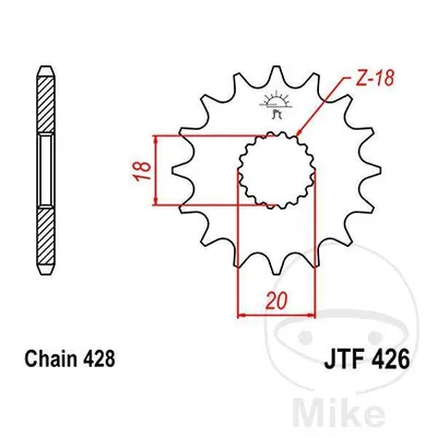 Zębatka przednia JT JTF426.13 (13Z)