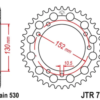 JT Zębatka tylna stalowa [46 zębów] CAGIVA ELEFANT 750/900 90-98 / GRAND CANYON 900 99