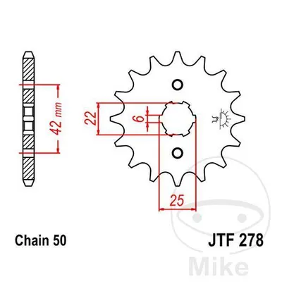 Zębatka przednia JT JTF278.14 (14Z)