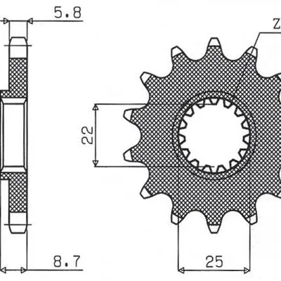 SUNSTAR Zębatka przednia stalowa KTM SX/EXC 91-19 [13]