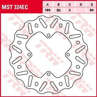 TRW Lucas TARCZA HAMULCOWA TYŁ HONDA CR 80/85 92-07, CRF 150R 07-12