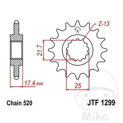 Zębatka przednia JT JTF1299.14 (14Z)