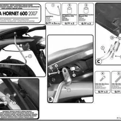 KAPPA stelaż pod sakwy boczne Honda CB 600F HORNET 07-09