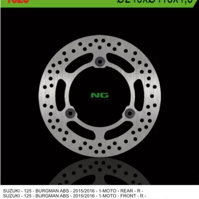 NG Tarcza hamulcowa przód/tył SUZUKI BURGMAN 125/200 15-16